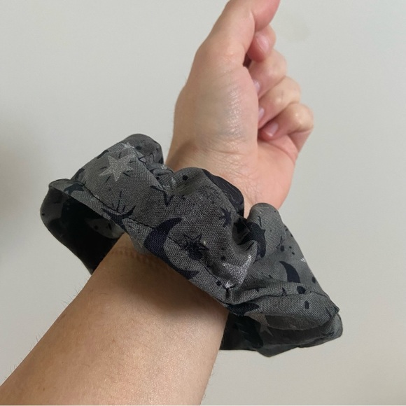 Handmade Grey Celestial Scrunchie - Picture 4 of 4